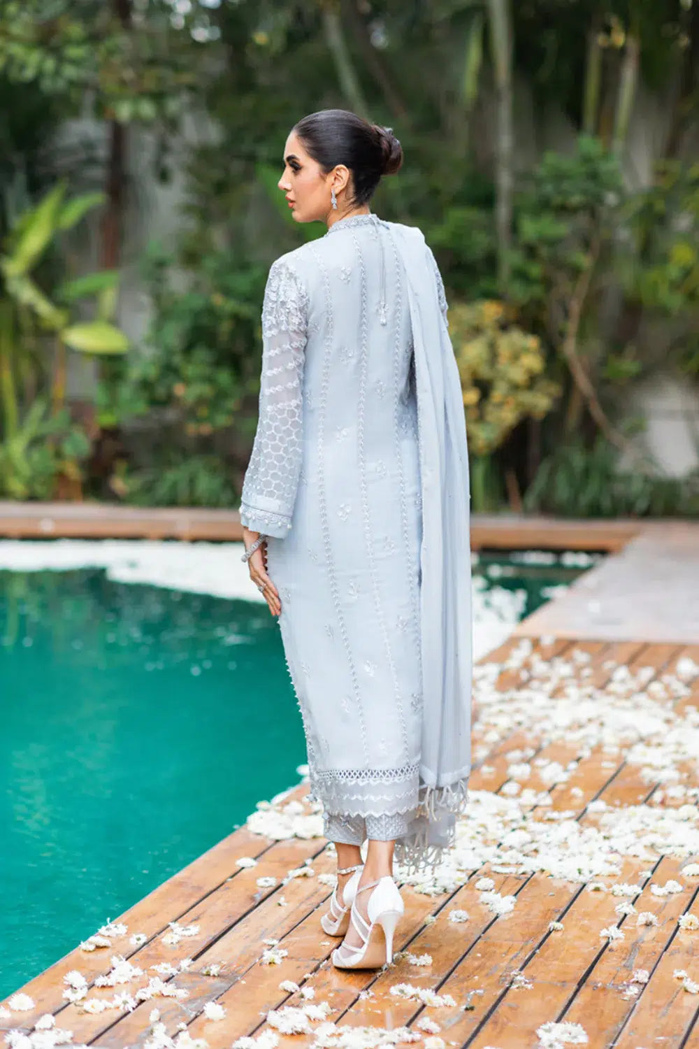 Azure | Embroidered Formals | Granite Grace - House Of Anaya