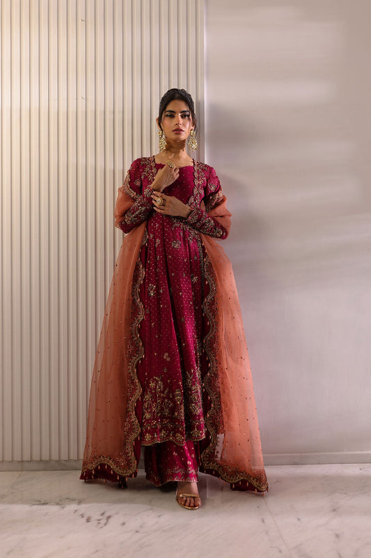 Dhanak | DHANAK COUTURE | Ayzel: SS24HF-3010 DARK PINK 3Pcs