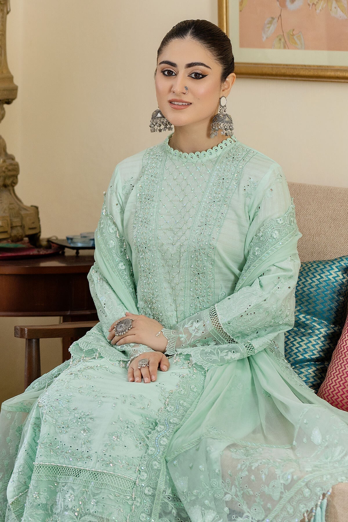 Raeesa Premium | Kimora Lawn Collection | Kimora | HL-15 Aysel - House Of Anaya