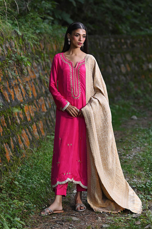 Hue Pret | Farasha Luxury Pret | Fuchsia - House Of Anaya