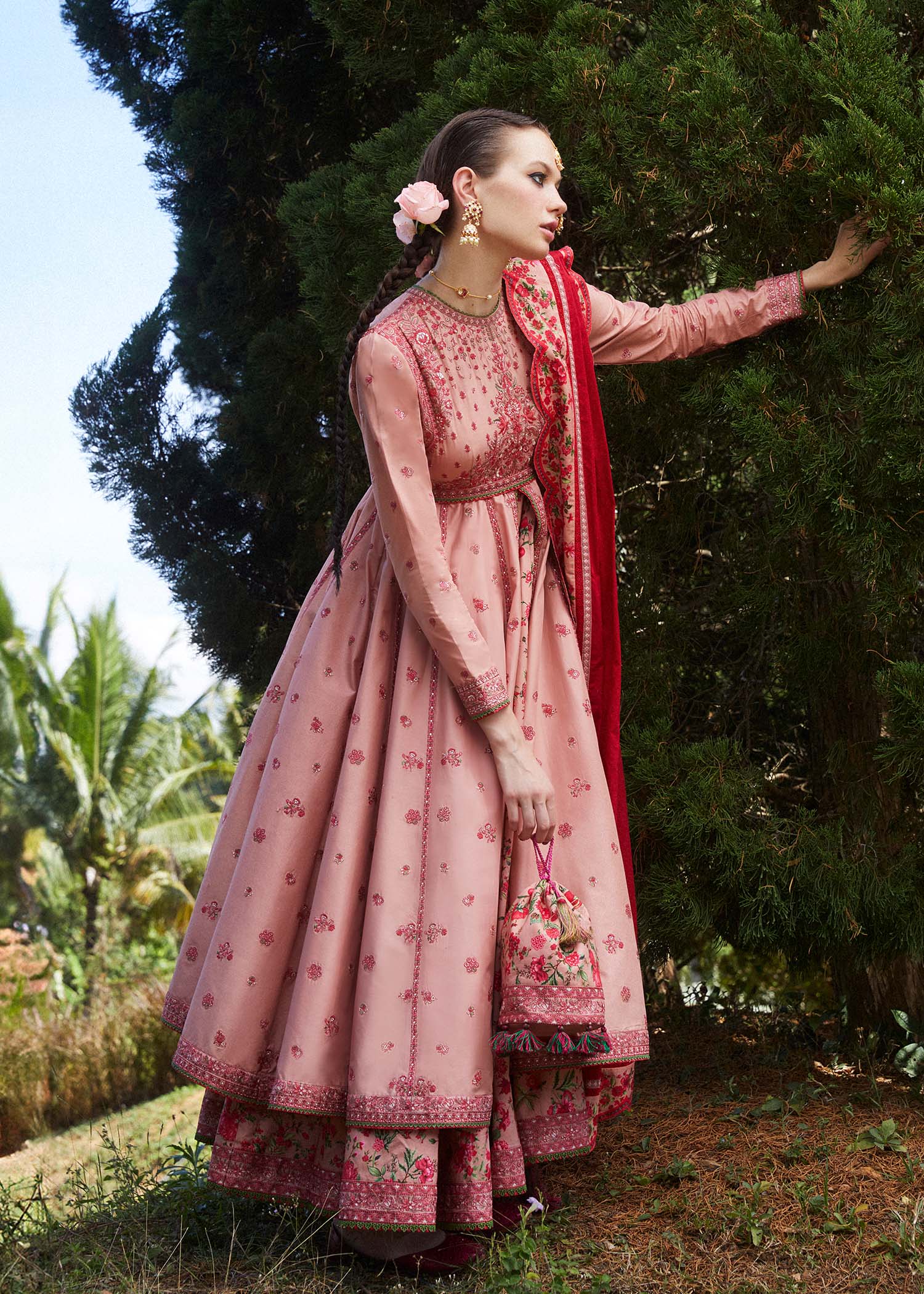 hussain rehar pink dress ORYZA  HussainRehar