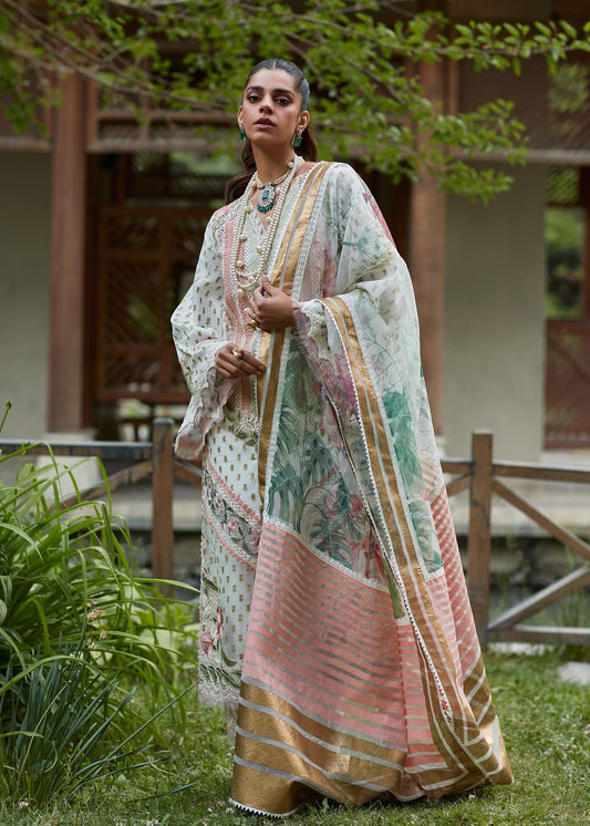 CRIMSON LUXE LAWN Shigar - D5 A Stitched - Riwayat-e-khas