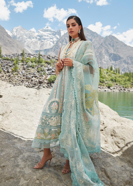CRIMSON LUXE LAWN Chikkankari Affair - D2 A Stitched - Riwayat-e-khas