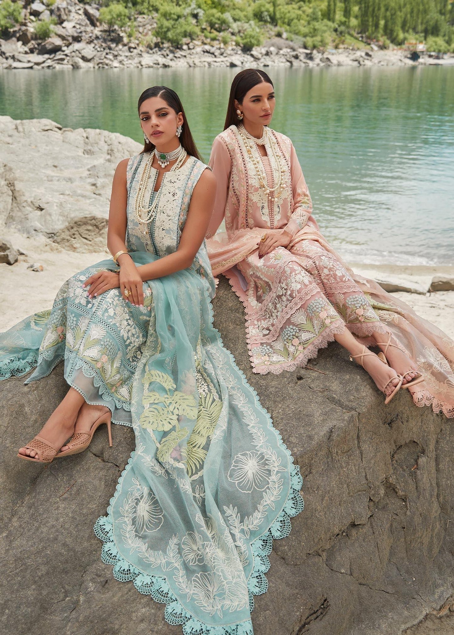 CRIMSON LUXE LAWN Chikkankari Affair - D2 A Stitched - Riwayat-e-khas