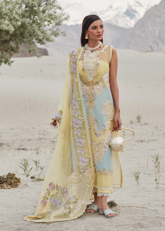 CRIMSON LUXE LAWN Marori Dreams - D8 A STITCHED - Riwayat-e-khas