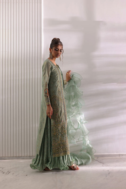 Dhanak | DHANAK COUTURE | Kaira: SS24HF-3021 LIGHT GREEN 3Pcs