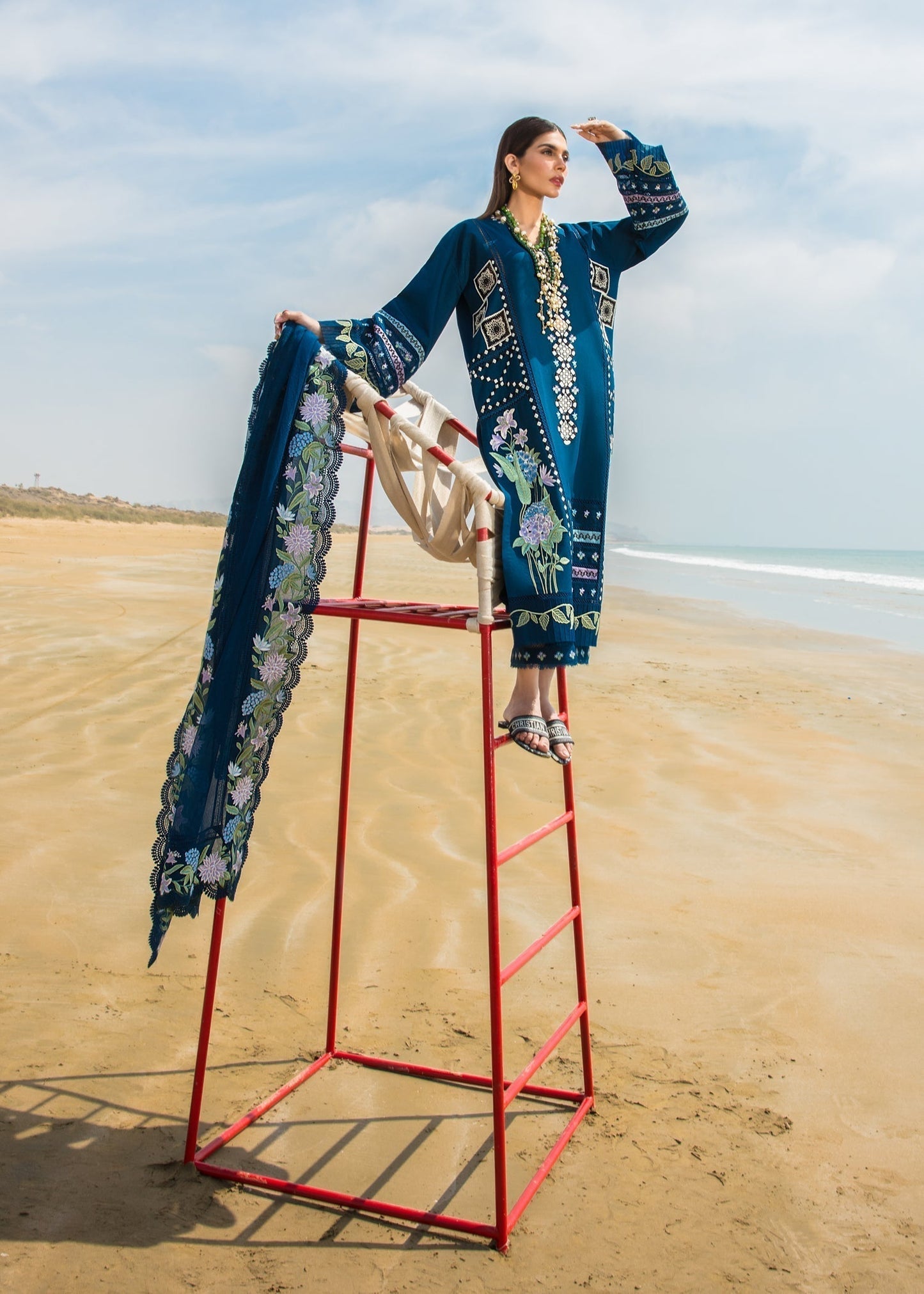 CRIMSON Embroidered Lawn Summer Collection D7-A - Riwayat-e-khas
