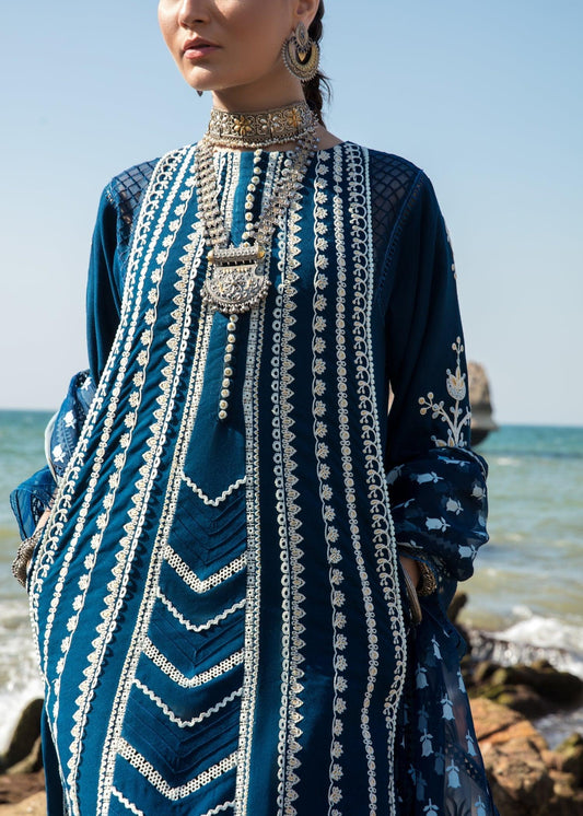 CRIMSON Embroidered Lawn Marori Dreams - D4 A - Riwayat-e-khas