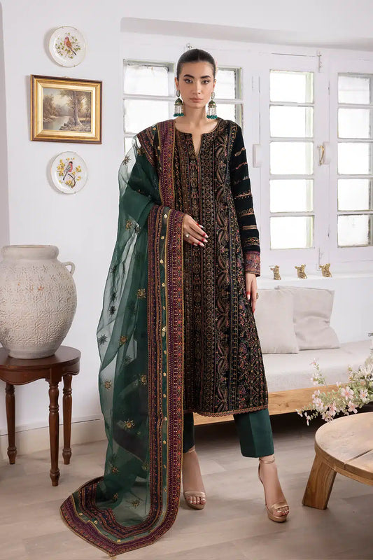 Iznik | Festive Velvet 23 | IV-22 HUSHAIMA - House Of Anaya