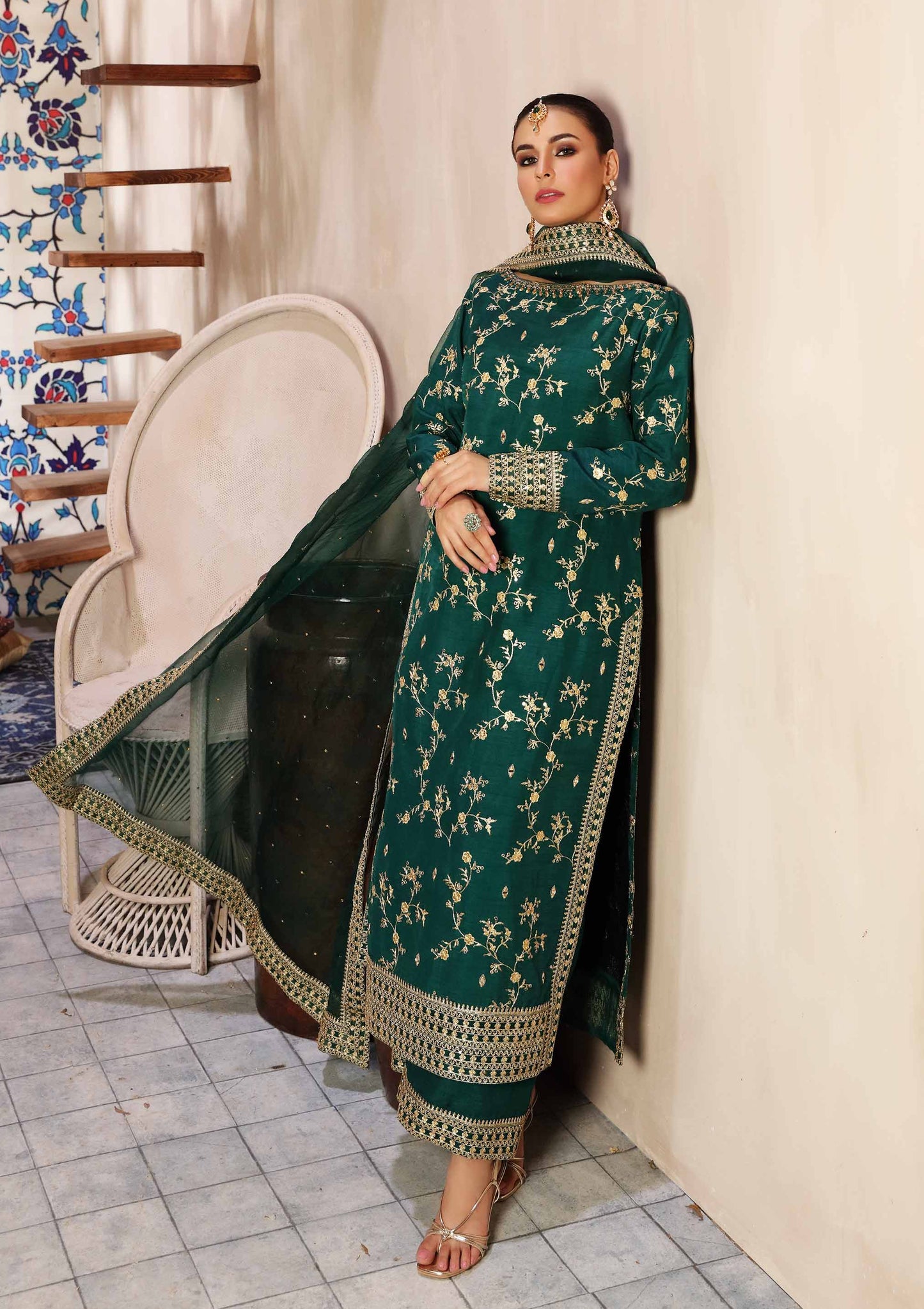 Waqas Shah | Ishq Naama | GREEN ROSE - House Of Anaya