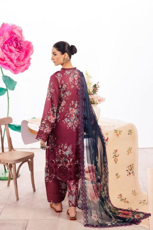 Iznik | Dahlia Embroidered Lawn | DL-11 - House Of Anaya