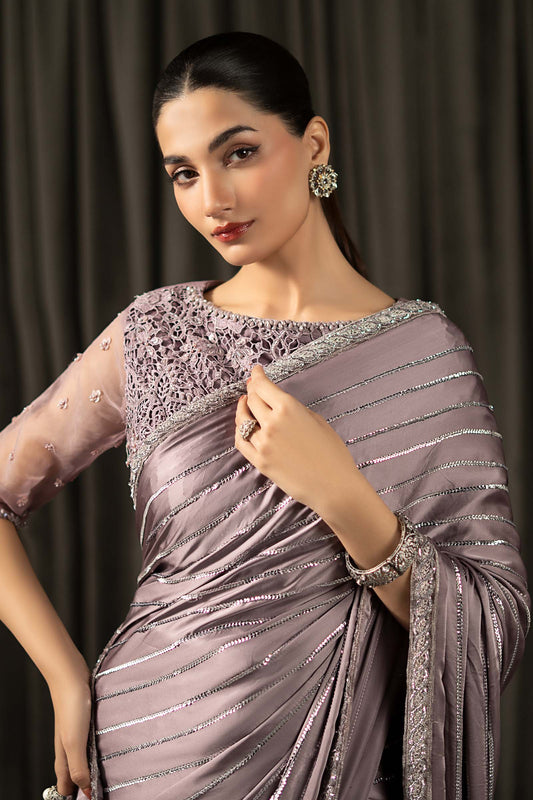 Maria B | Eid Collection 26 | Embroidered Charmeuse Silk Saree