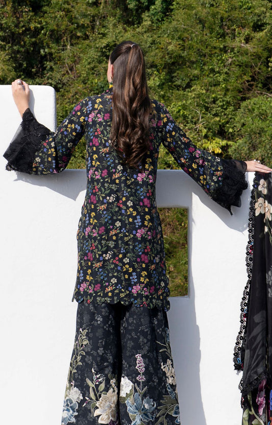 AJR Couture | Printakari Lawn 25 | Midnight Flora