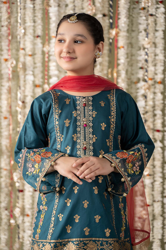 Maria B | 3 Piece Embroidered Lawn Suit | MKD-EF25-24 - Libasekhas