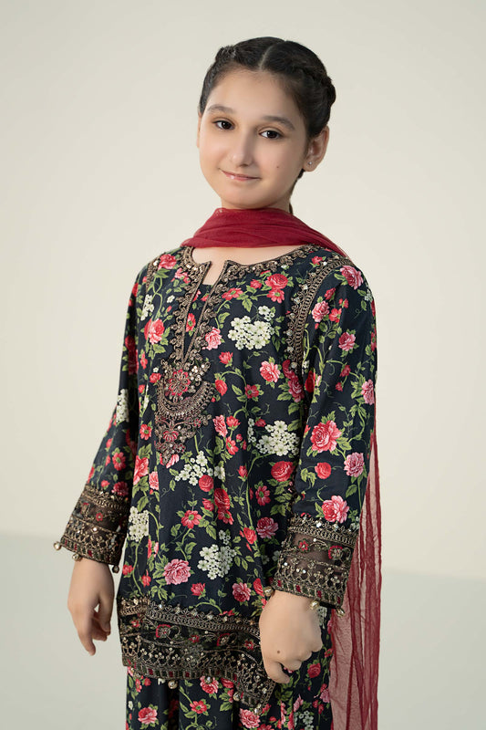 Maria B | 3 Piece Printed Linen Suit | MKD-W24-19 - Libasekhas