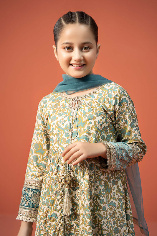 Maria B | 3 Piece Printed Linen Suit | MKD-W24-25 - Libasekhas