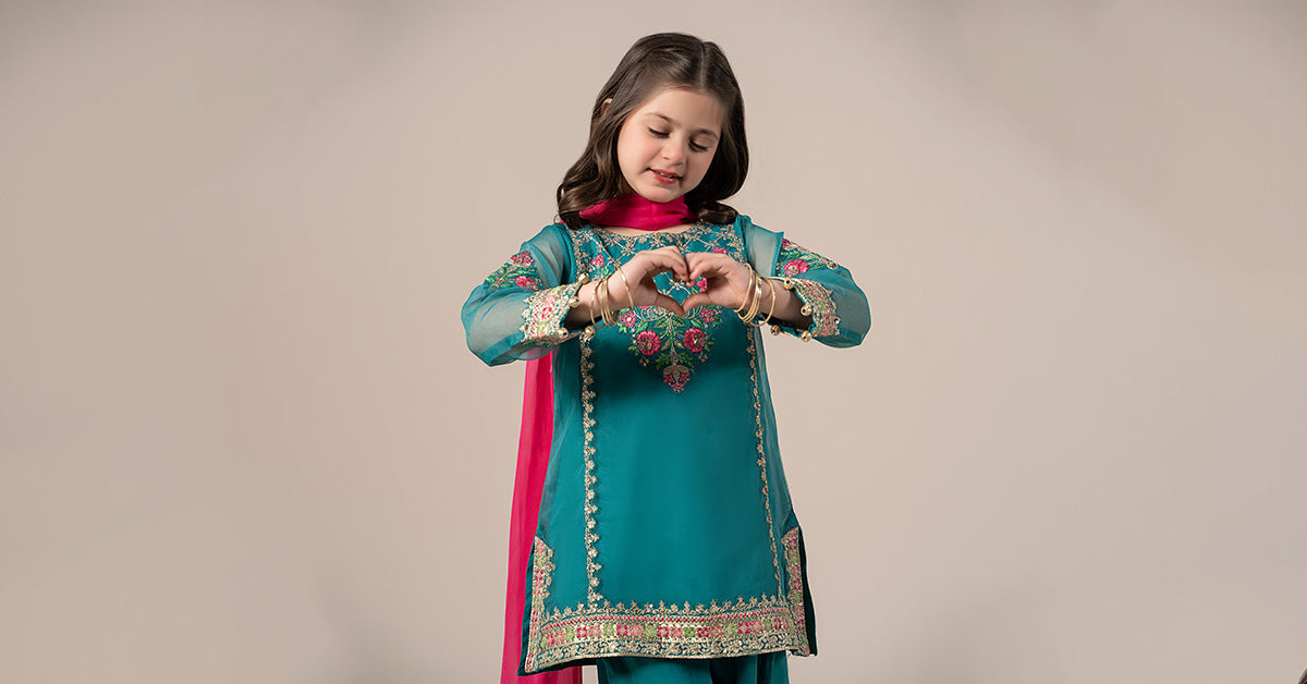 Maria B | 3 Piece Embroidered Organza Suit | MKS-EF25-16 - Libasekhas