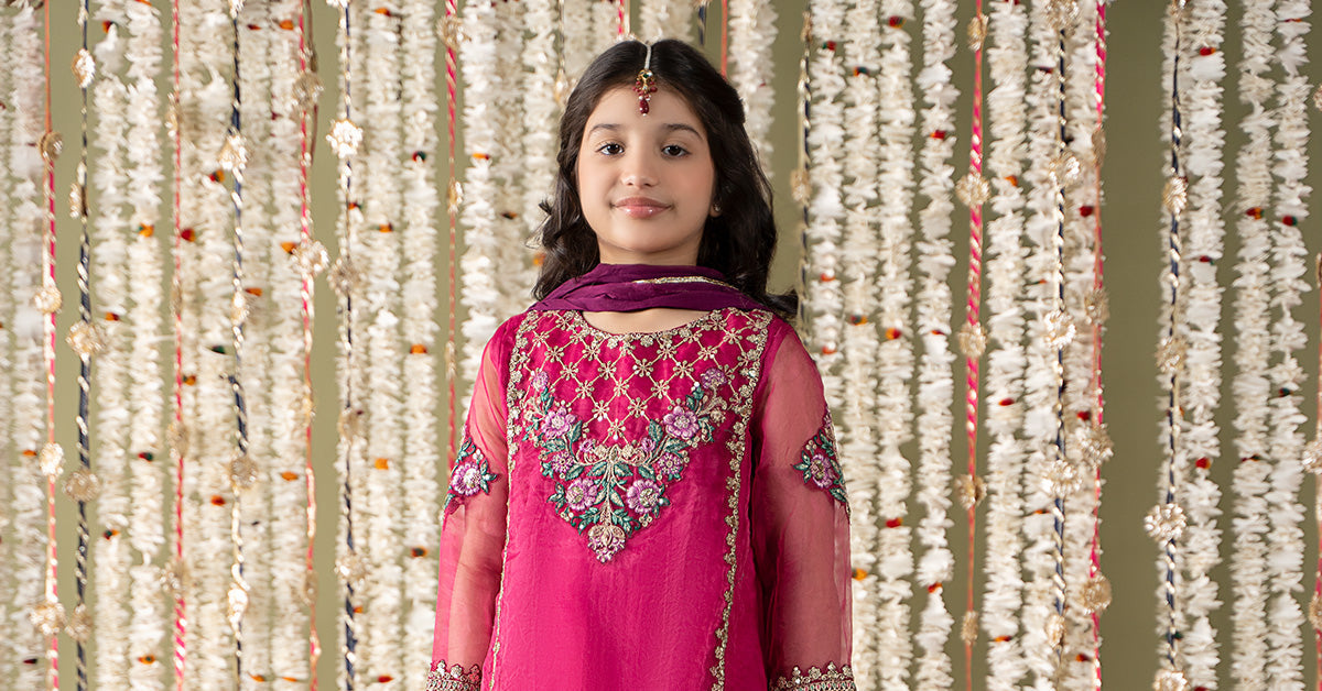 Maria B | 3 Piece Embroidered Organza Suit | MKS-EF25-16 - Libasekhas