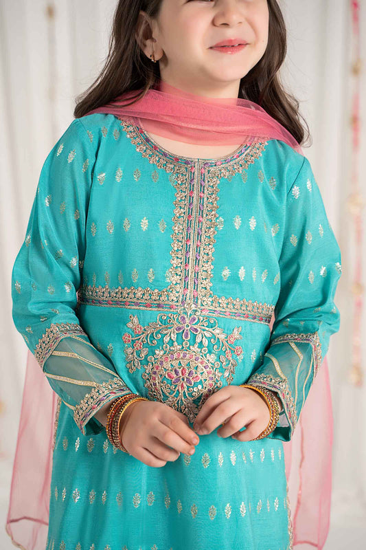 Maria B | 3 Piece Embroidered Raw Silk Suit | MKS-EF25-30 - Libasekhas