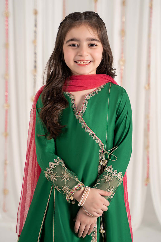 Maria B | 3 Piece Embroidered Cotton Satin Suit | MKS-EF25-41 - Libasekhas