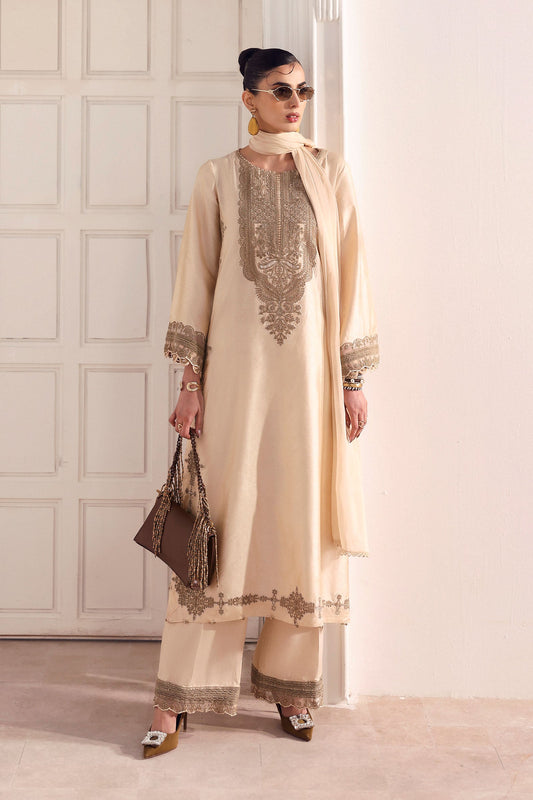 Maria B | Eid Collection Formals 26 | 3 Piece Embroidered Self Tassel Silk Suit