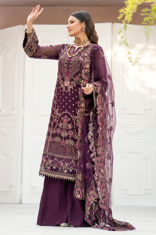 Motifz-4118-CLAUDIA EMBROIDERED BEMBERG CHIFFON - Riwayat-e-khas