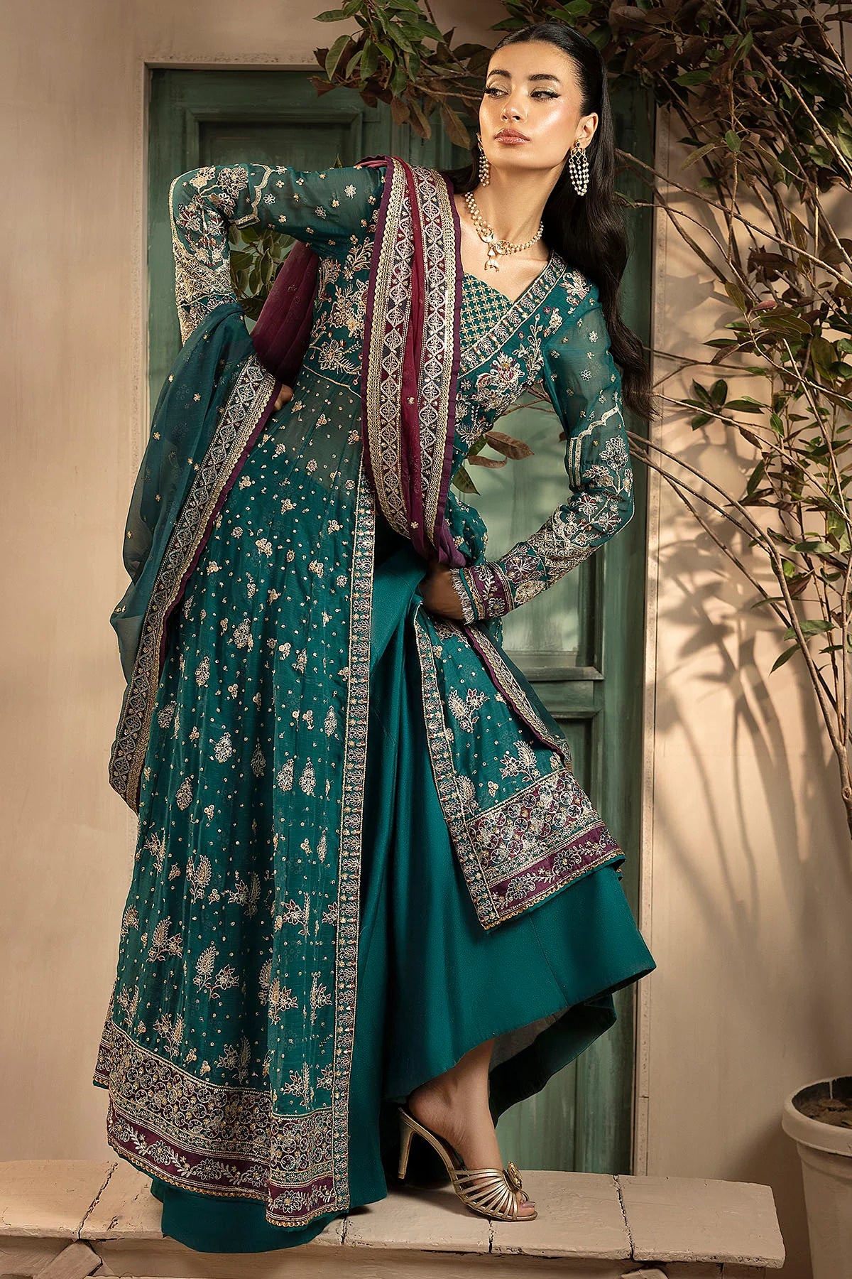 Motifz | EMBROIDERED CRINKLE CHIFFON | 5578-GISELLE