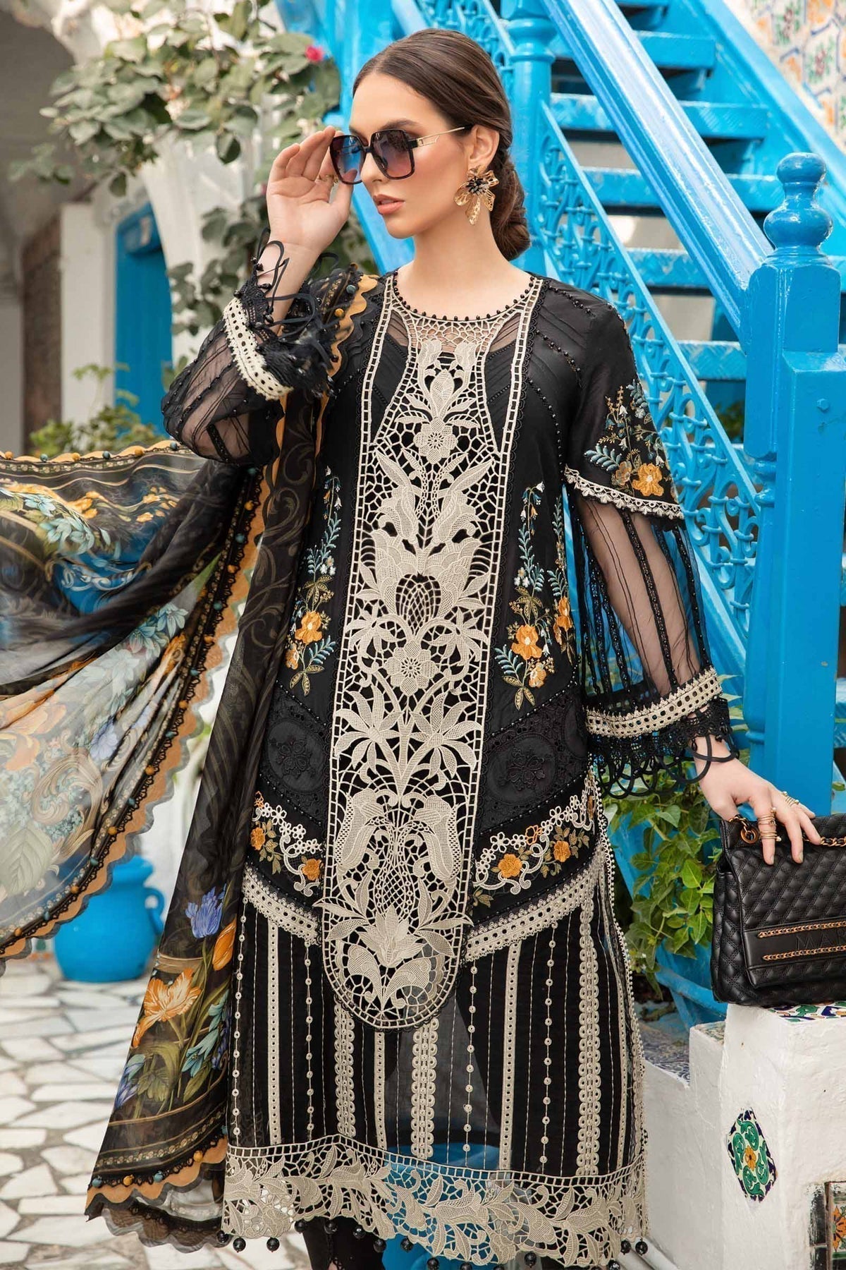 Maria B | Voyage a' Luxe Lawn | D-2415-B - House Of Anaya