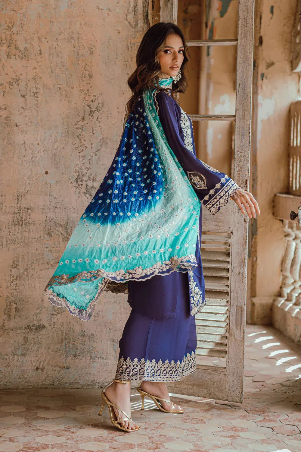 Azure | Embroidered Formals | Mystique Nova - House Of Anaya