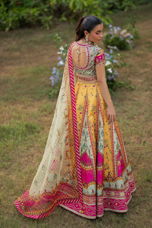 Qalamkar | Luxe Silk | UA-08 LUNA - House Of Anaya