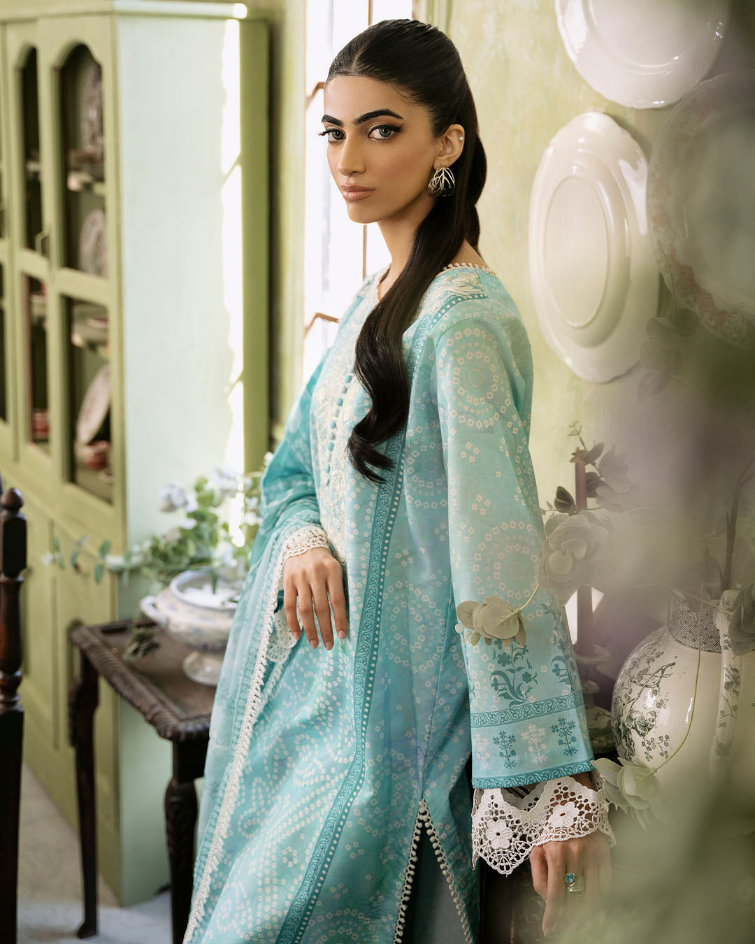 Roheenaz | Flora Printed Lawn | Mirage - House Of Anaya