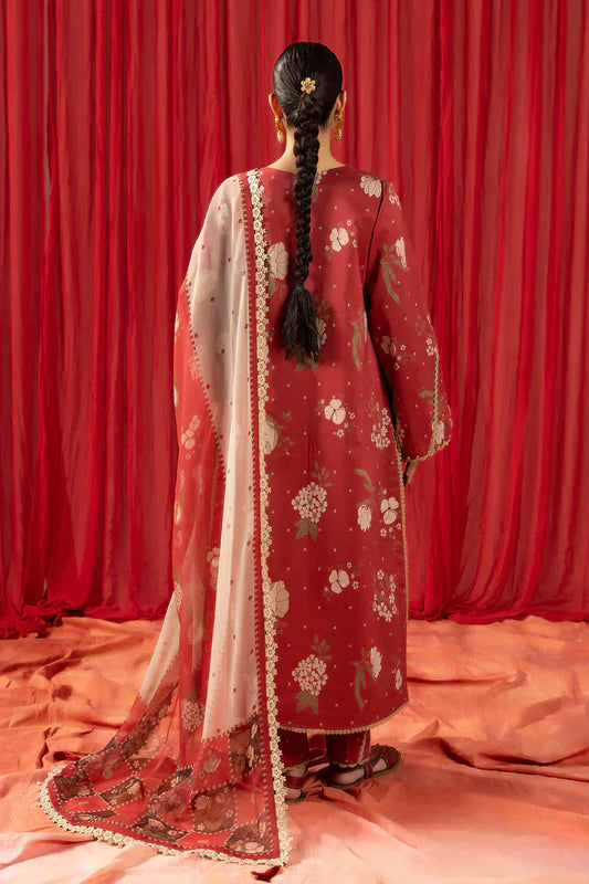 Alizeh | Sheen Lawn Prints 24 | Russet - House Of Anaya