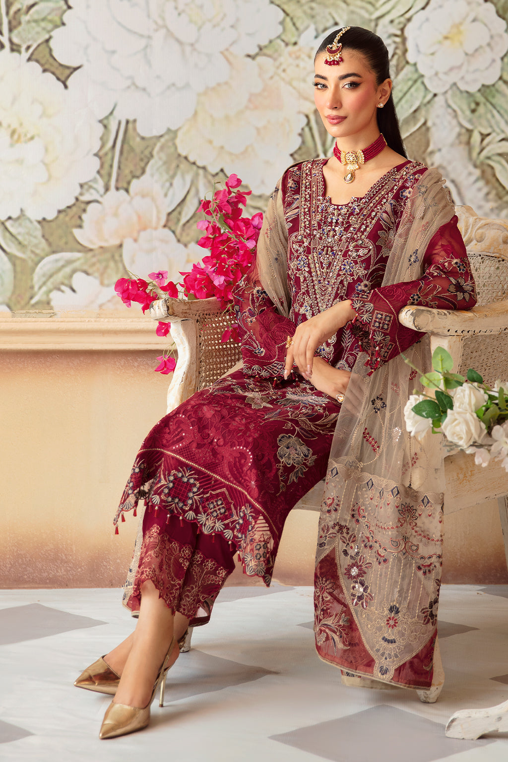 Ramsha | Minhal Organza Collection | M-1201