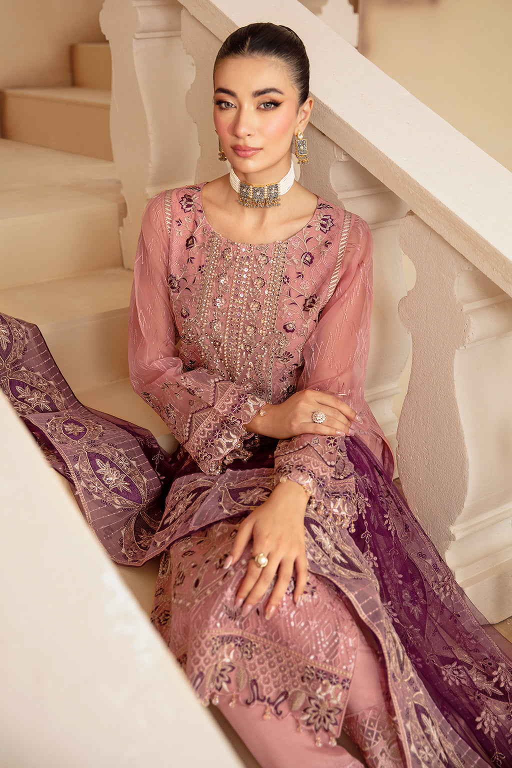 Ramsha | Minhal Organza Collection | M-1210