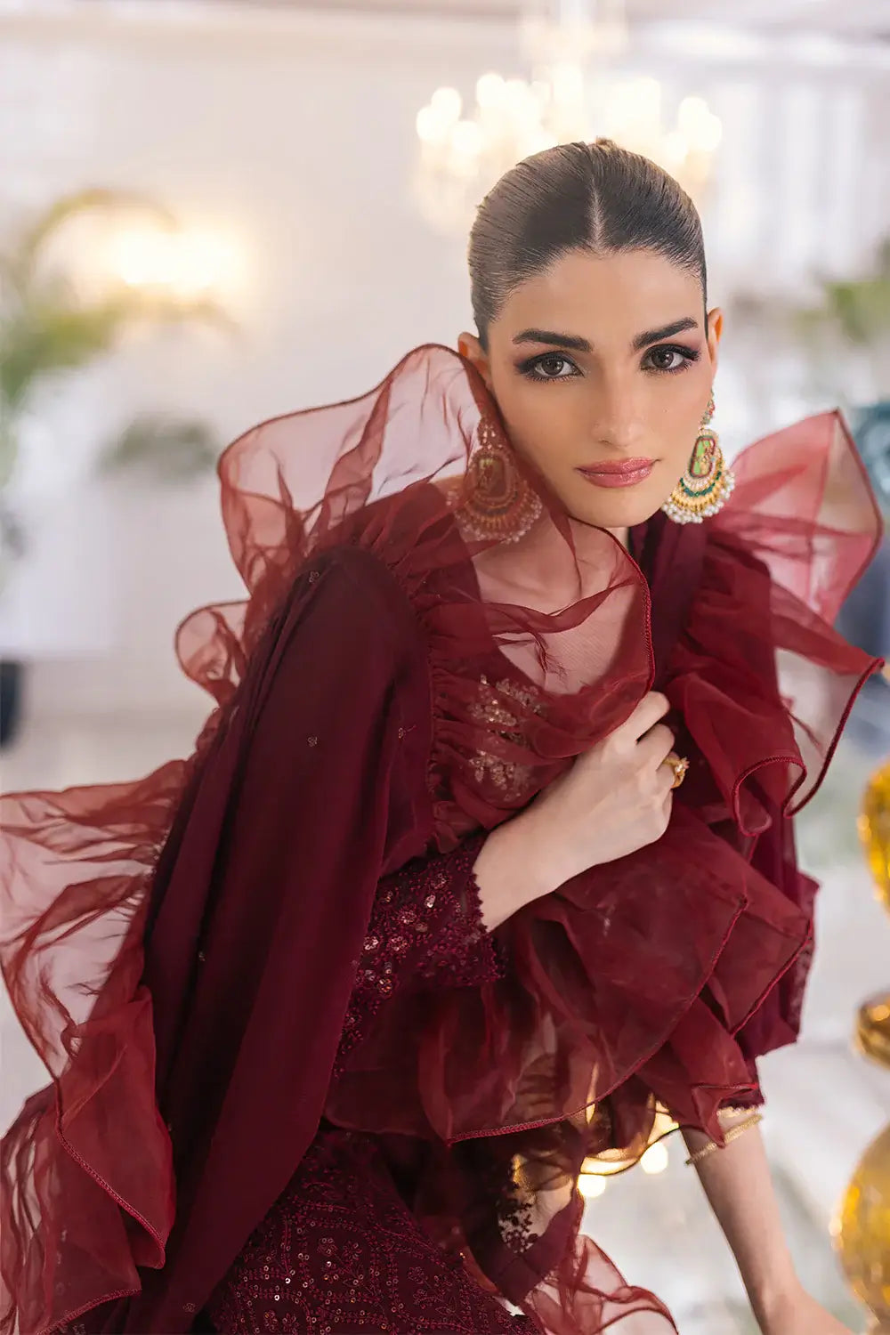 Azure | Embroidered Ensembles 23 | Ruby Vine - House Of Anaya