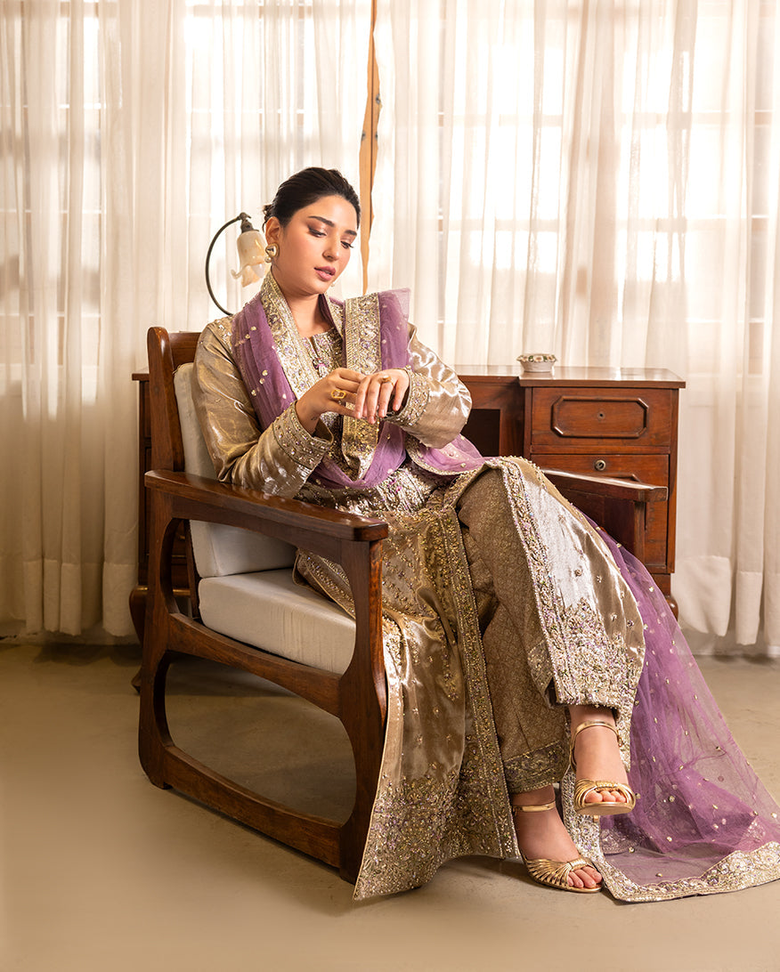 Mushq | Sunehri Lama Silk | Rumsha