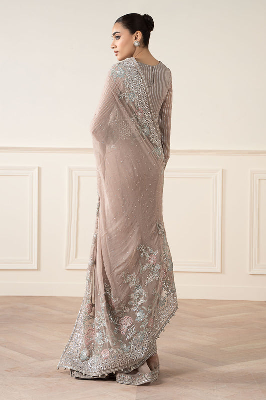 Maria B | Pre Fall Dresses | Embroidered Chiffon Saree FF