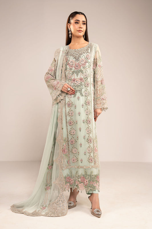 Maria B | Eid Collection Formals 26 | 3 Piece Embroidered Chiffon Suit