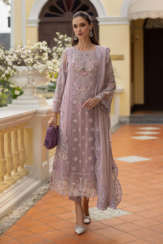 Maria B | Eid Collection Formals 26 | 3 Piece Embroidered Chiffon Suit