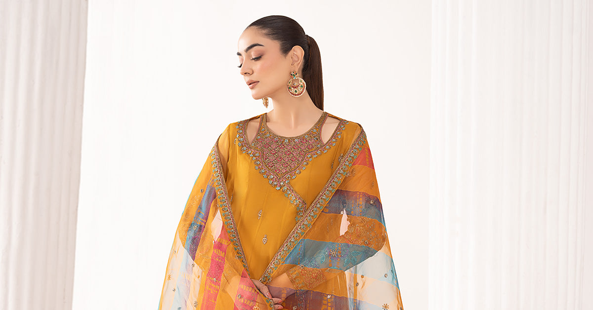 Maria B | Eid Collection 26 | 3 Piece Embroidered Organza Suit
