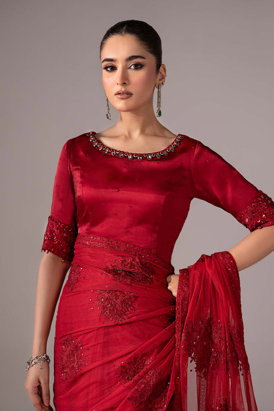Maria B | Eid Collection 26 | Embroidered Chiffon Saree