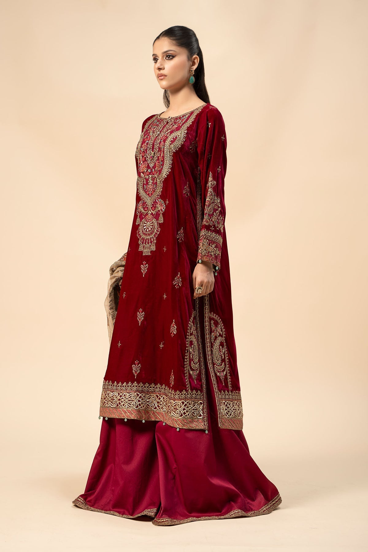Maria B | Formal Wears | Velvet Suit | SF-W24-29