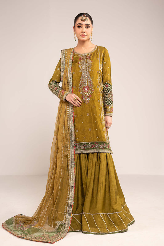 Maria B | Eid Collection 26 | 3 Piece Embroidered Raw Silk Suit