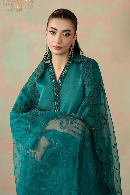 Maria B | Eid Collection 26 | 3 Piece Embroidered Silk Net Suit