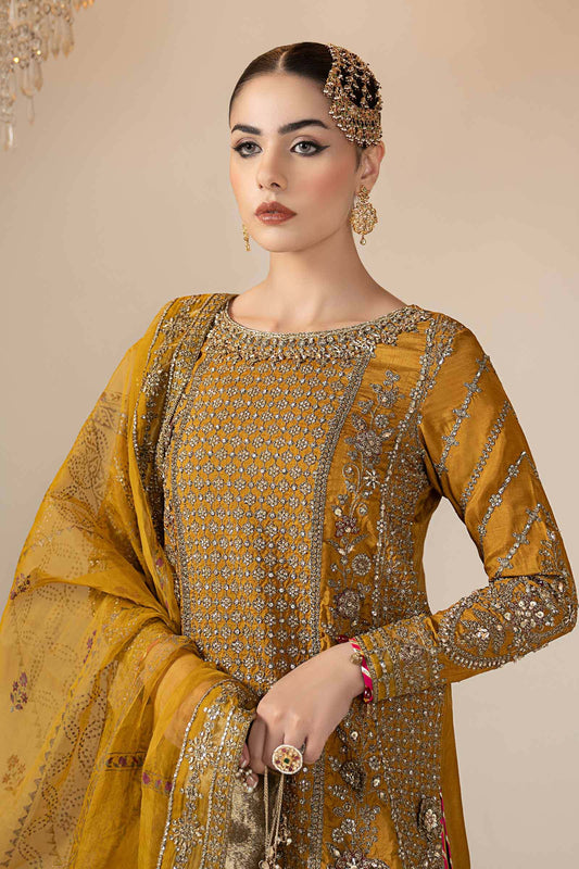 Maria B | Eid Collection 26 | 3 Piece Embroidered Raw Silk Suit