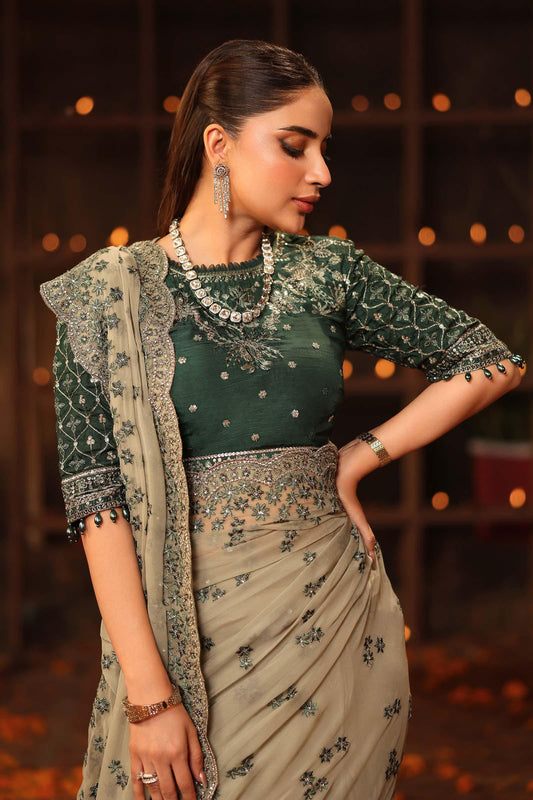 Maria B | Eid Collection 26 | Embroidered Chiffon Saree