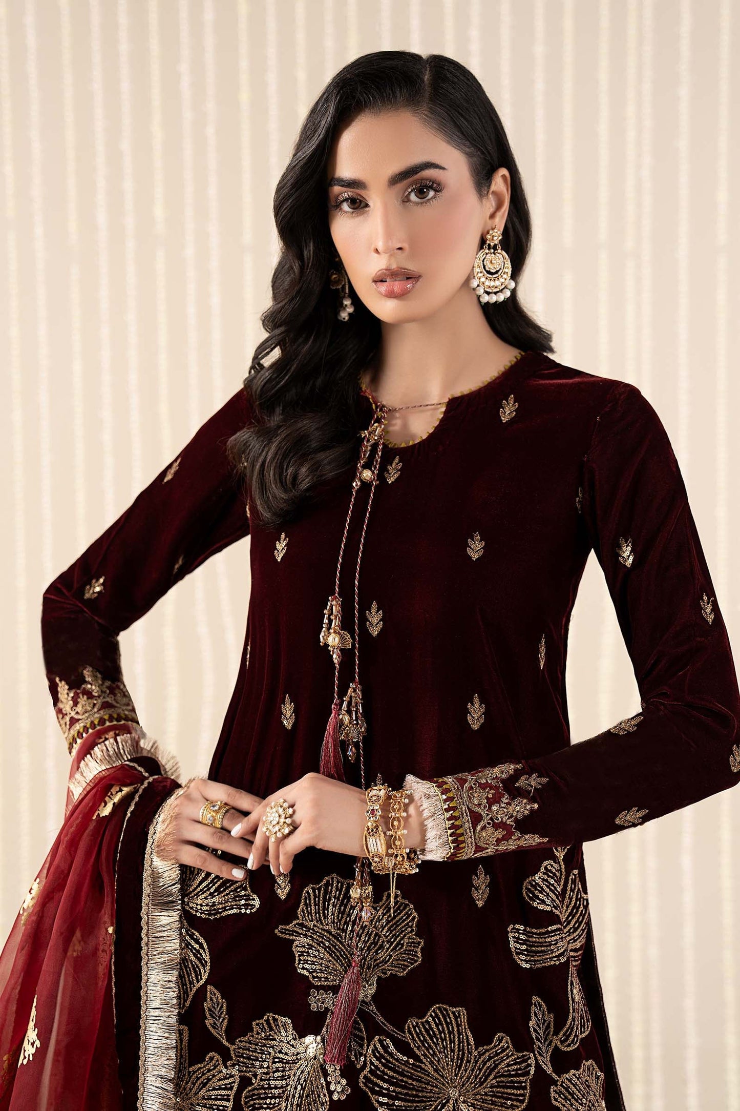 Maria B | Pre Fall 25 | SF-W25-43-Maroon