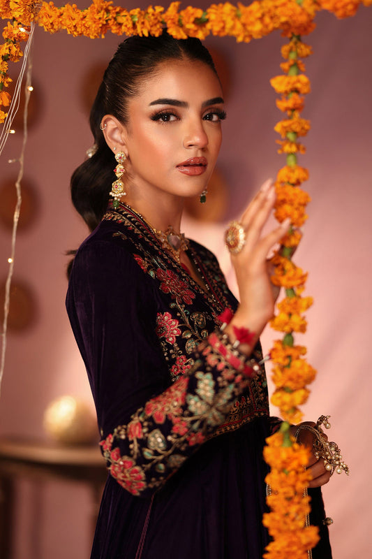 Maria B | Eid Collection 26 | 3 Piece Embroidered Velvet Suit