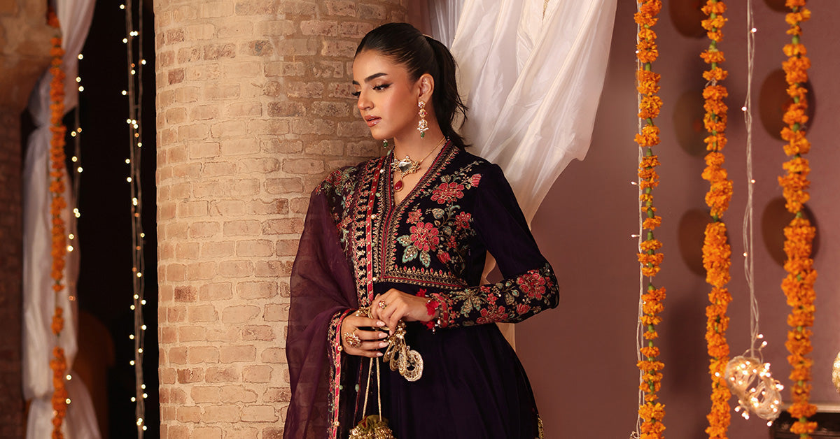 Maria B | Eid Collection 26 | 3 Piece Embroidered Velvet Suit