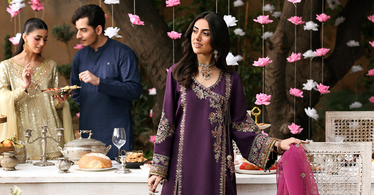 Maria B | Eid Collection 26 | 3 Piece Embroidered Raw Silk Suit